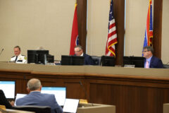 Montgomery County Mayor Jim Durrect addressing the Montgomery County Commissioners. (Mark Haynes, Clarksville Online)
