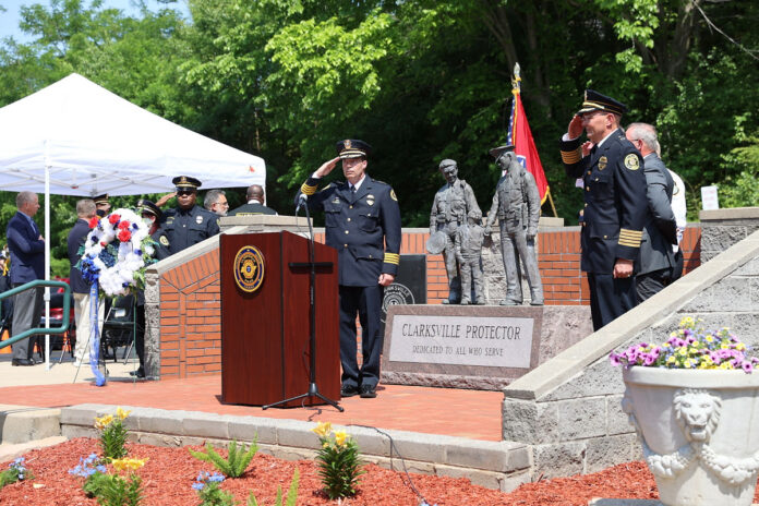 Police Memorial Day Ceremony. (Mark Haynes, Clarksville Online)