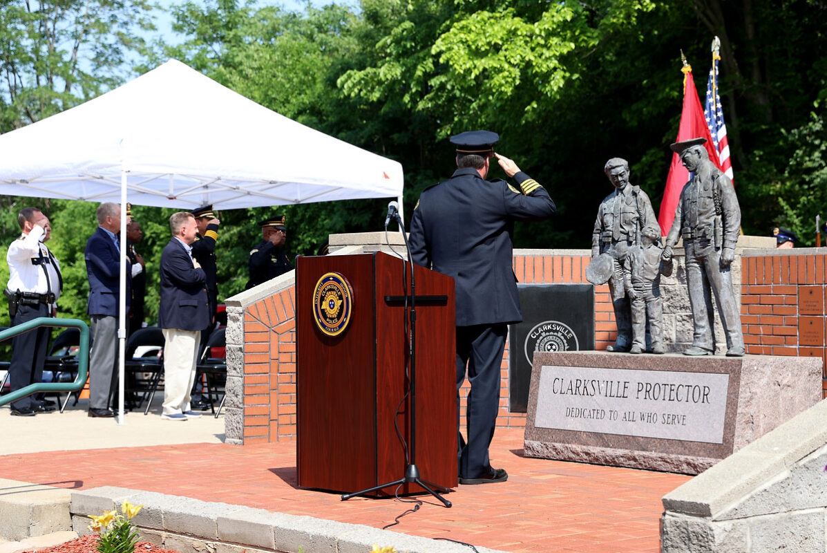 Police Memorial Day Ceremony. (Mark Haynes, Clarksville Online)