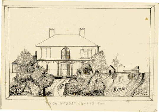 The headquarters of the 101st USCT, from the Journal of Officer Frank Campbell