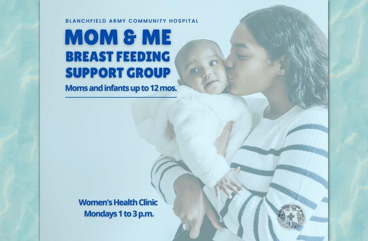 Blanchfield Army Community Hospital’s breast-feeding support group, Mom & Me, has resumed in-person meetings, Mondays from 1:00 pmto 3:00pm at the Women’s Health Clinic. Mom and Me provides TRICARE-enrolled, breastfeeding mothers of infants age newborn to 12 months, access to BACH’s lactation consultants without an appointment.