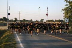 2nd Brigade Combat Team “STRIKE”, 101st Airborne Division (Air Assault), soldiers conduct an Army Physical Fitness Test at  Mihail Kogalniceanu, Romania. (Staff Sgt. Malcolm Cohens-Ashley, 2nd Brigade Combat Team “STRIKE” Public Affairs.)