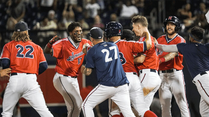 Brian Navarreto Delivers Walk-Off for Nashville Sounds. (Nashville Sounds)