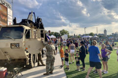 Soldiers from the 101st Airborne Division (Air Assault) partnered with the Racing Louisville Football Club and local Army recruiters to host a Meet Your Army Event at Lynn Family Stadium in Louisville, KY, Saturday August 27th, 2022. (Maj. Daniel Mathews, 101st Airborne Division (Air Assault))