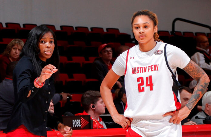 Austin Peay State University Women's Basketball head coach Brittany Young Finalizes 2022-23 Roster With Addition of Eight Transfers. (APSU Sports Information)