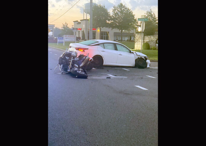 Vehicle and Motorcycle accident on Madison Street.