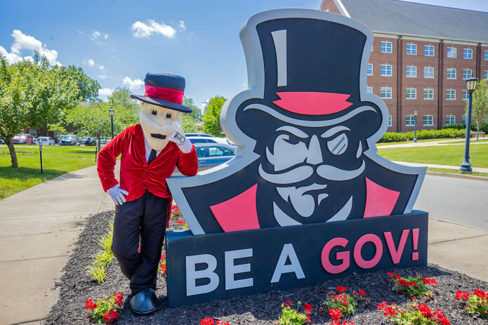 AJ Crowder will try to spread love and positive messages as the Gov. (APSU)