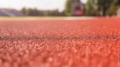 Fortera Stadium’s New Track Surface. (APSU Sports Information)