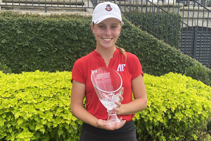 Austin Peay State University Women's Golf sophomore Erica Scutt shoots a final round 74 to come in first at the GolfWeek Fall Challenge. (APSU Sports Information)