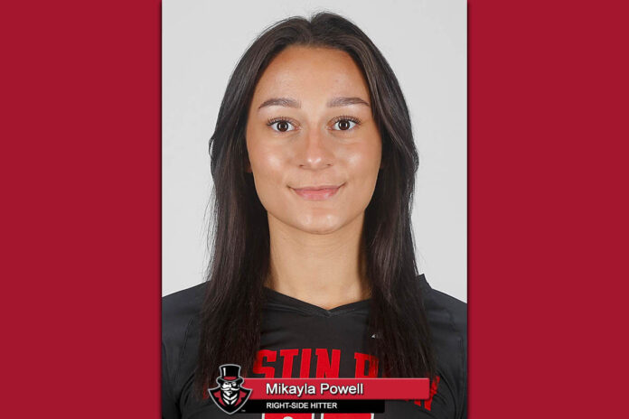 2022 APSU Volleyball - Mikayla Powell. (Robert Smith, APSU Sports Information)