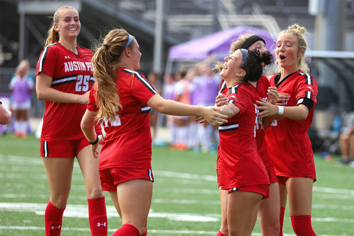 Austin Peay State University Women's Soccer tames North Alabama Lions for first ASUN victory. (Alex Allard, APSU Sports Information)