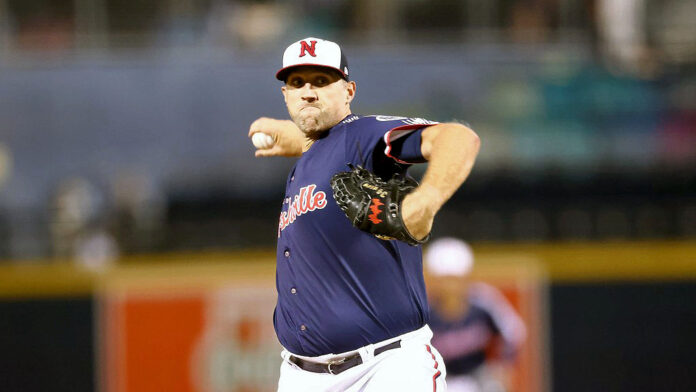 Josh Lindblom, Nashville Sounds Dominate Louisville Bats. (Nashville Sounds)