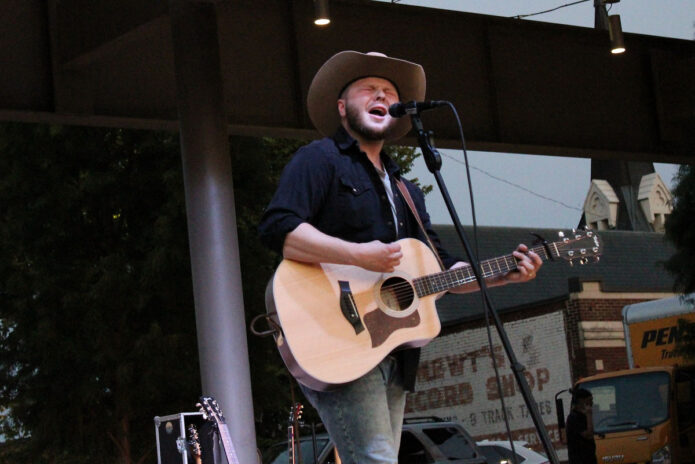 Landon Parker playing at Downtown @ Sundown. (Brooklyn Kent, Clarksville Online)