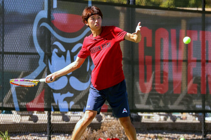 Austin Peay State University Men's Tennis freshman Sota Minami gets Three Wins at Steve Baras Invititional. (Alex Allard, APSU Sports Information)