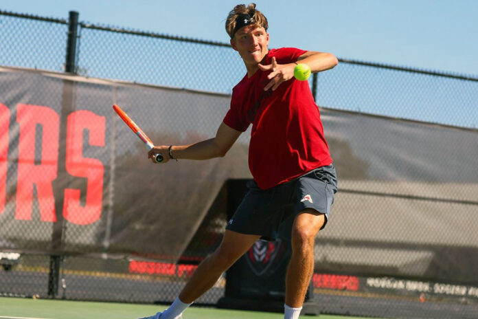 Austin Peay State University Men's Tennis sophomore Giovanni Becchis and freshman Aeneas Schaub both get wins on final day of APSU Hidden Duel. (APSU Sports Information)