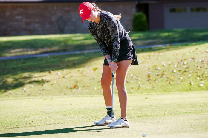 Austin Peay State University Women's Golf holds one-shot lead after 36-holes at Butler Fall Invitational. (APSU Sports Information)