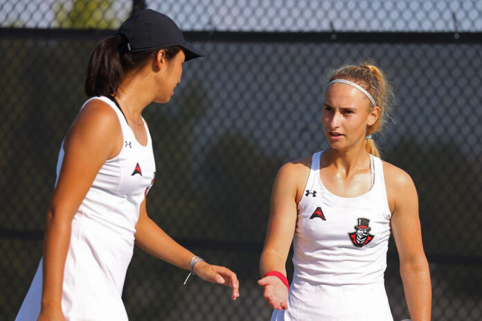 Austin Peay State University Women's Tennis Team continues strong play at ITA Ohio Valley Regionals. (Alex Allard, APSU Sports Information)