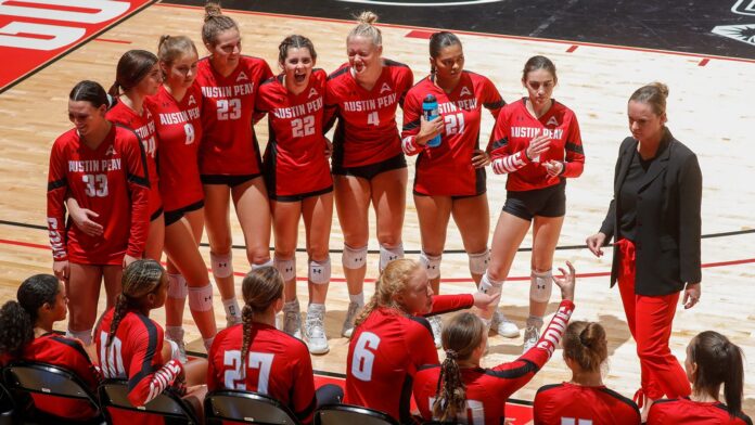 Austin Peay State University Women's Volleyball finishs off Florida rotation with road matches, Friday-Saturday. (Robert Smith, APSU Sports Information)