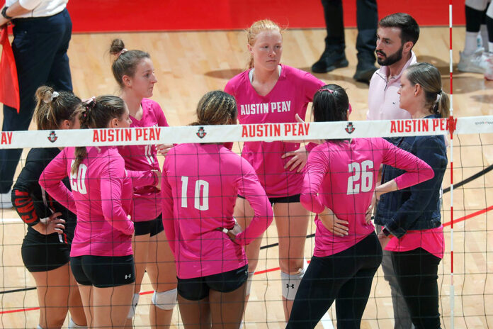 Austin Peay State University Volleyball begins ASUN slate's second half, Friday-Saturday. (Robert Smith, APSU Sports Information)