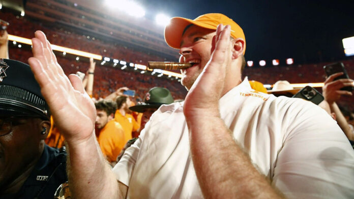 #6 Tennessee Vols Football Takes Down #3 Alabama As Time Expires Saturday afternoon, 52-49. (UT Athletics)