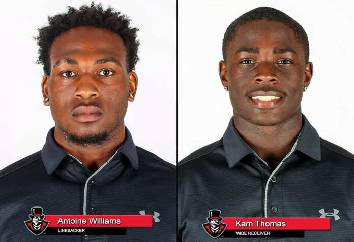 Austin Peay State University Football's Antoine Williams and Kam Thomas earn ASUN Conference weekly honors. (APSU)