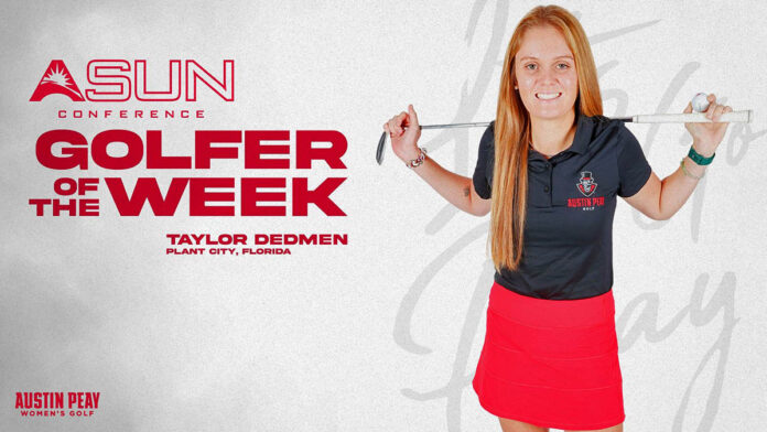 Austin Peay State University Women's Golf's Taylor Dedmen earns first ASUN Golfer of the Week honors. (APSU Sport Information)