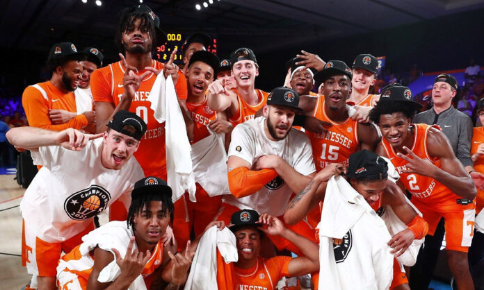 No. 22 Tennessee Vols Basketball Take Down No. 3 Kansas, Win Battle 4 Atlantis Tournament. (UT Athletics)