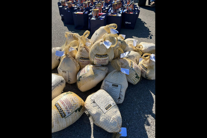 Thanksgiving meals that were donated by the Clarksville Association of Realtors.
