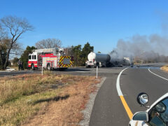 Semi Tractor Trailer crash on I-24 West.