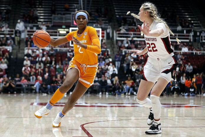 Tennessee Women's Basketball senior Rickea Jackson scored 14 points in Lady Vols loss to Stanford, Sunday. (UT Athletics)