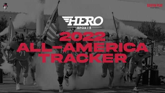 Austin Peay State University Football 2022 All-America Tracker. (APSU Sports Information)