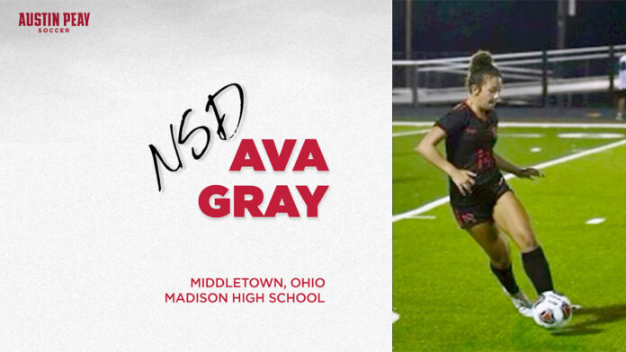 Austin Peay State University Soccer head coach Kim McGowan adds Ava Gray to recruiting class. (APSU Sports Information)