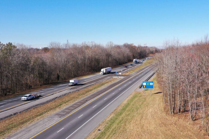 New Crossover on Interstate 24 between exits 11 and 19.