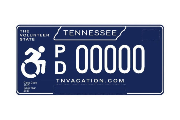 License Plate for Tennesseans with Disabilities