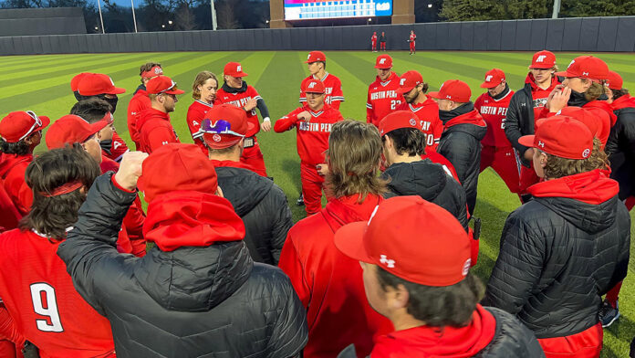 Garrett Martin and Lyle Miller-Green homer, Austin Peay State University Baseball's rally falls short at Dallas Baptist. (APSU Sports Information)
