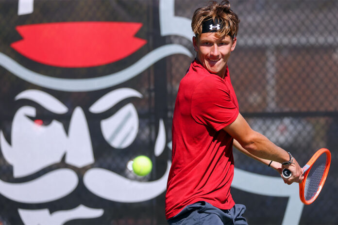 Austin Peay State University Men’s Tennis hosts Cumberland, Tuesday. (Alex Allard, APSU Sports Information)