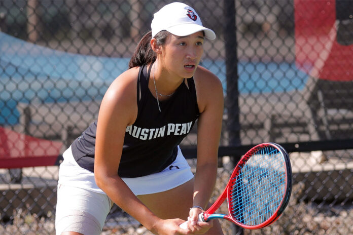 Austin Peay State University Women's Tennis plays Cumberlands in return to Clarksville. (Alex Allard, APSU Sports Information)