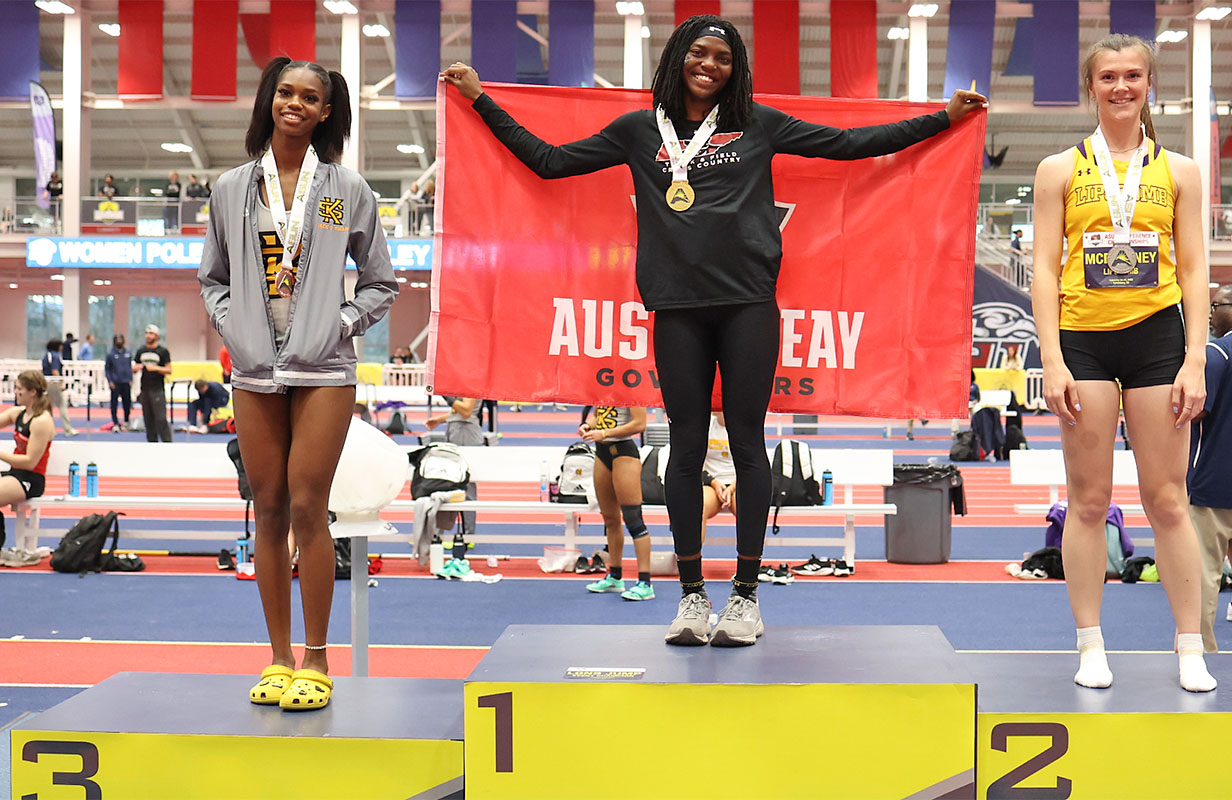 APSU Track's Amani Sharif, Karlijn Schouten earn Gold in day one of