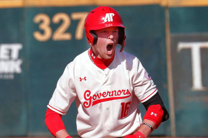 Austin Peay State University Baseball rallies late for first ASUN victory. (Robert Smith, APSU Sports Information)