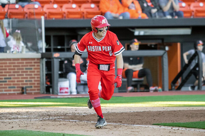 Austin Peay State University Baseball team opens road trip with wire-to-wire win against Murray State. (David Walker)