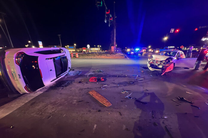 Clarksville Police working a multiple vehicle accident on Martin Luther King Jr. Parkway at intersection of Madison Street.