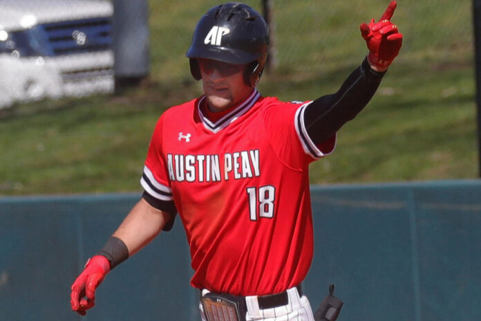 Harrison Brown's 7-RBI day powers Austin Peay State University Baseball's 25-run outburst for ASUN series win against Bellarmine. (APSU Sports Information)