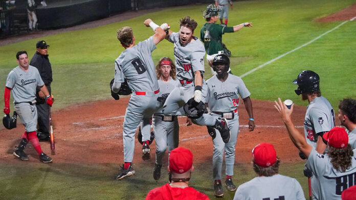 John Bay's grand slam lifts Austin Peay State University Baseball to series-clinching win at Jacksonville. (Casey Crigger, APSU Sports Information