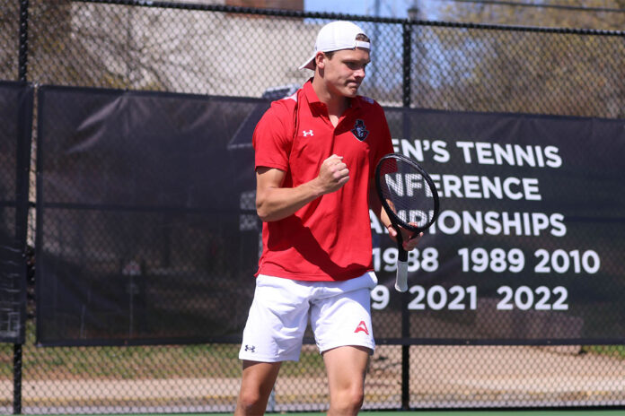 Austin Peay State University Men's Tennis' late comeback falls short at Lipscomb. (Maddie Rose, APSU Sports Information)