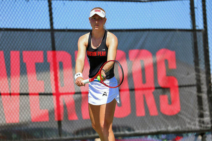 Austin Peay State University Women's Tennis falls to Memphis in regular-season finale. (Alex Allard, APSU Sports Information)