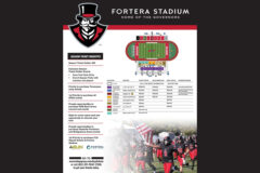 Austin Peay State University Fortera Stadium Info Sheet. (APSU Sports Information)