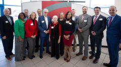 Bill Wyatt pictured with the CMCCHF Board and Austin Peay State University representatives. (APSU)