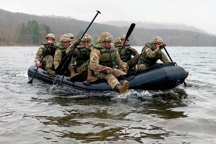 Austin Peay State University ROTC's Ranger Challenge Team competes at Sandhurst in 2021. (APSU)