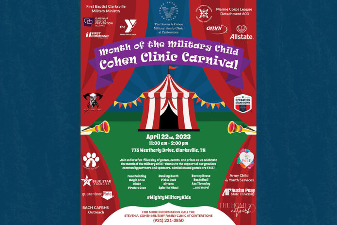 Montgomery County Mayor Wes Golden Among the Many Community Members to Join Local Military Family Clinic in Hosting Carnival for Nation’s Littlest Heroes.