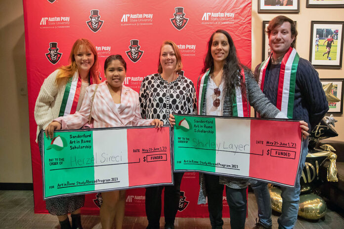 Austin Peay State University students Herzel Sireci and Shirley Layer receive scholarships to study abroad in Rome. (APSU)